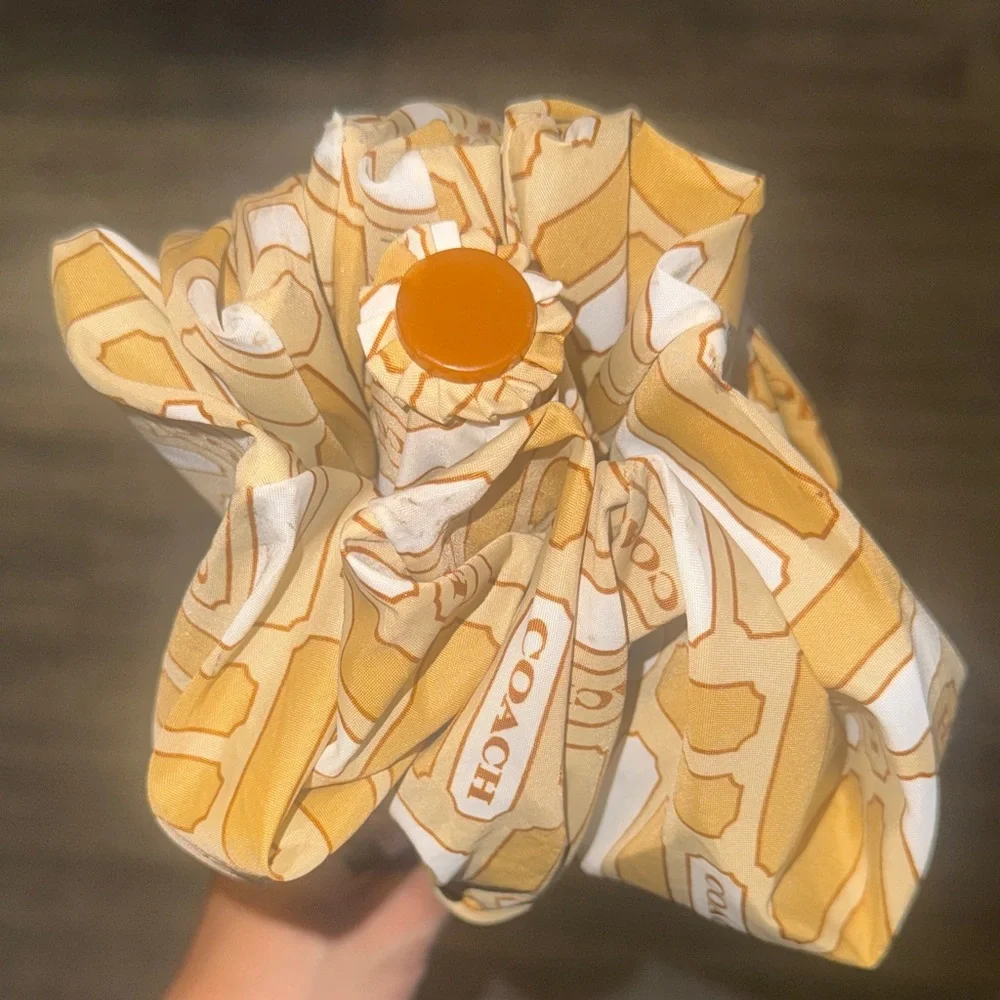 Coach Patterned Tan Umbrella